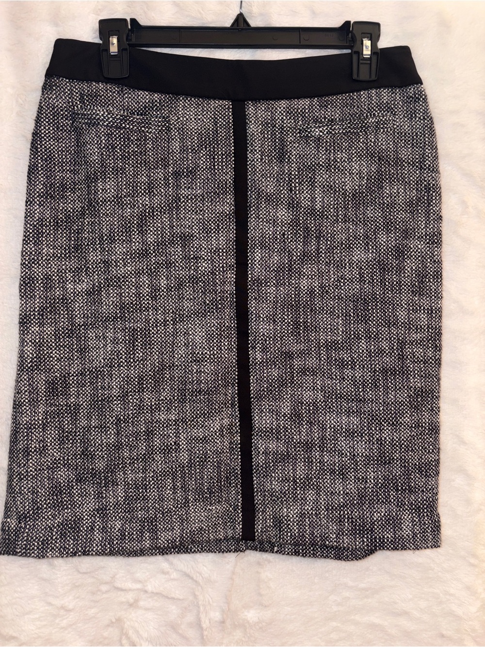 Talbots Black & White Tweed Pencil Skirt